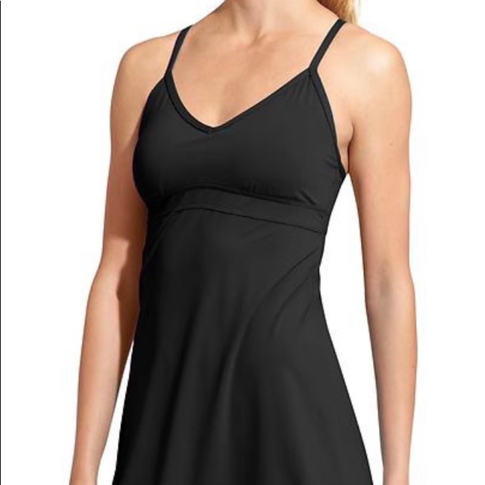 Athleta Coastline black swim dress Size M